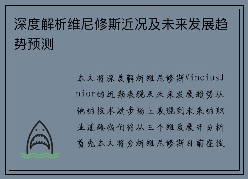 深度解析维尼修斯近况及未来发展趋势预测